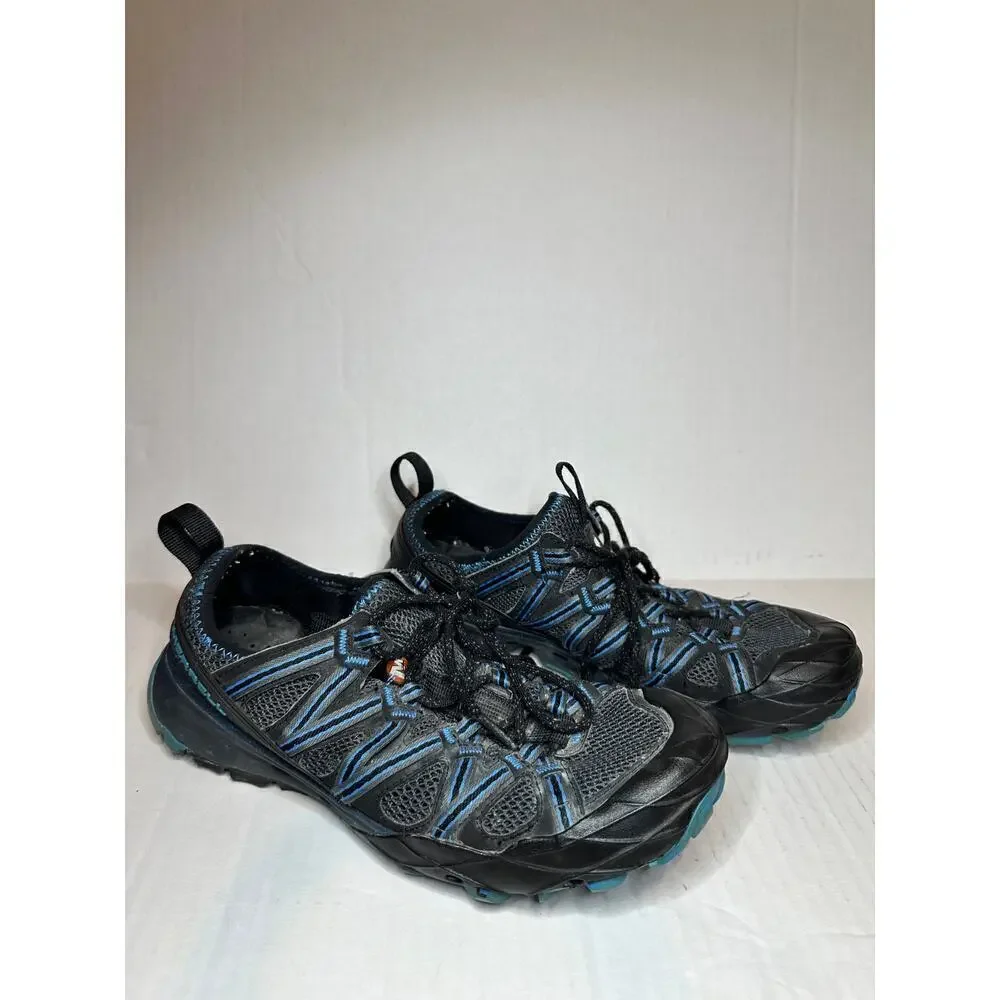 Merrell Size 8 Mens Choprock Hiking Shoes Sneakers Black Blue Outdoor
